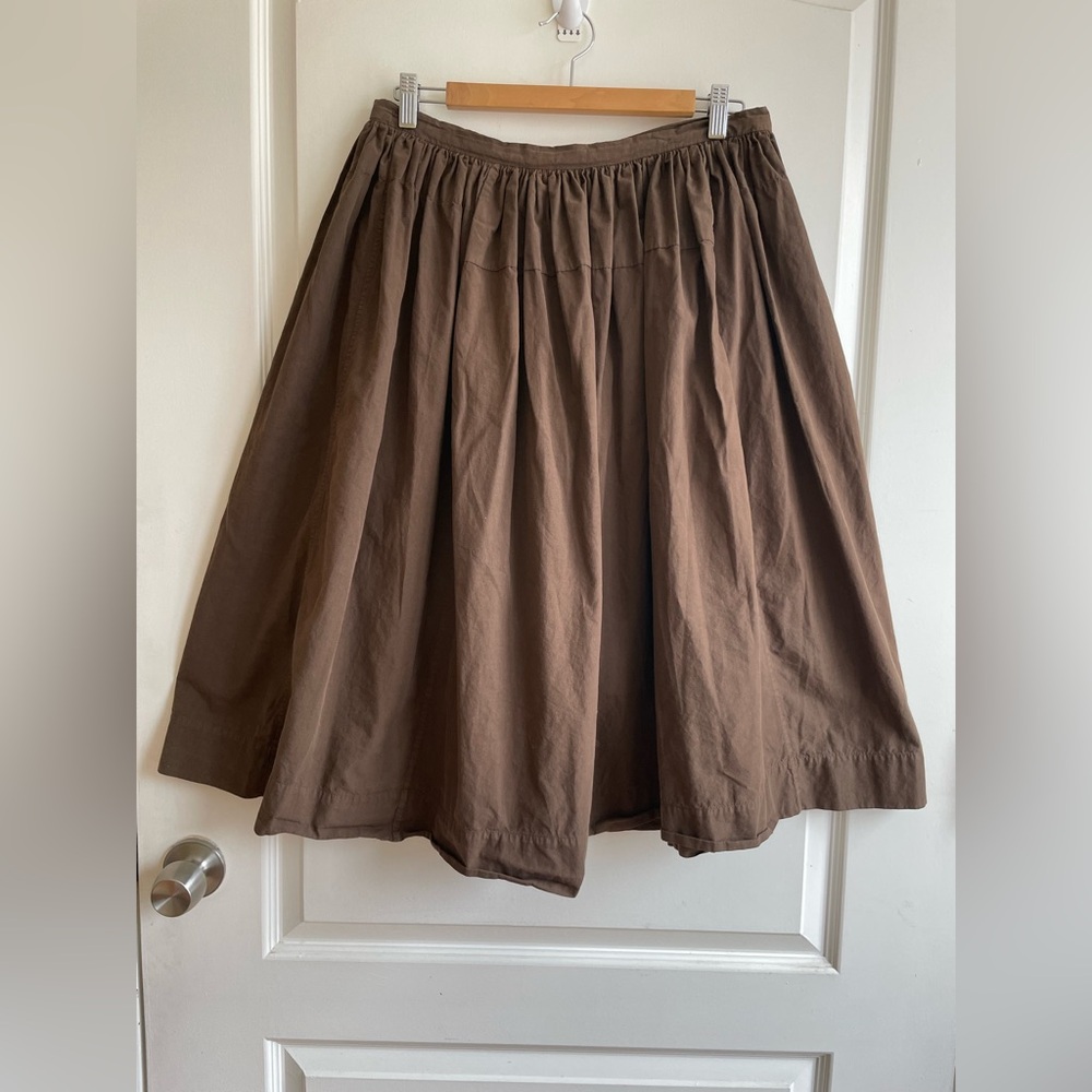 45rpm Studio Gathered Cotton Circle Skirt L